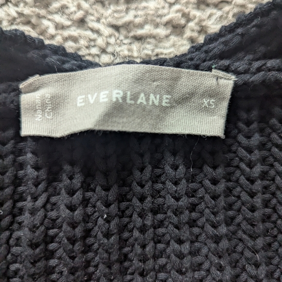 Everlane Black Chunky Knit Sweater - Picture 4 of 8